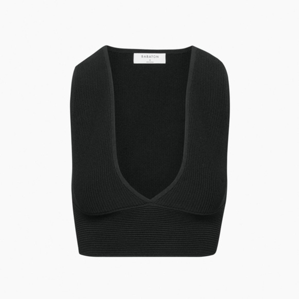 Babaton Sculpt Knit deep V tank Top